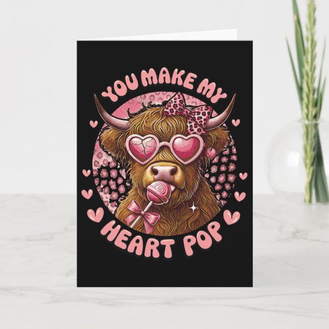Rolig ko-sommarpresent design Söt ko-älskare  Kort (Framsida)