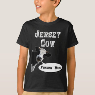 Rolig ko-tröja New Jersey ko-älskare gårdsdjur R T Shirt