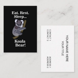 Rolig Koala Björn Visitkort