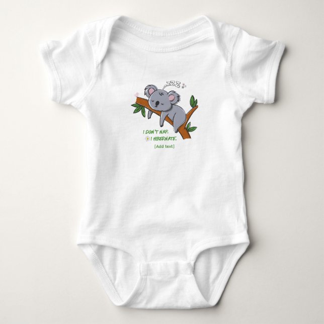 Rolig Koala-Hibernation - Sovande Djur Citat för  T Shirt (Framsida)