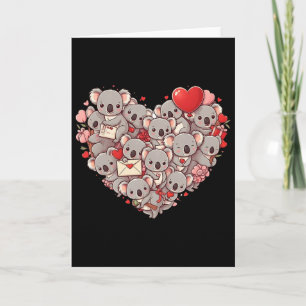 Rolig Koala Hjärtan Alla Hjärtans Dag Koala Dam He Kort
