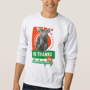 Rolig Koala Introvert Laddar Om Humör Lång Ärmad Tröja