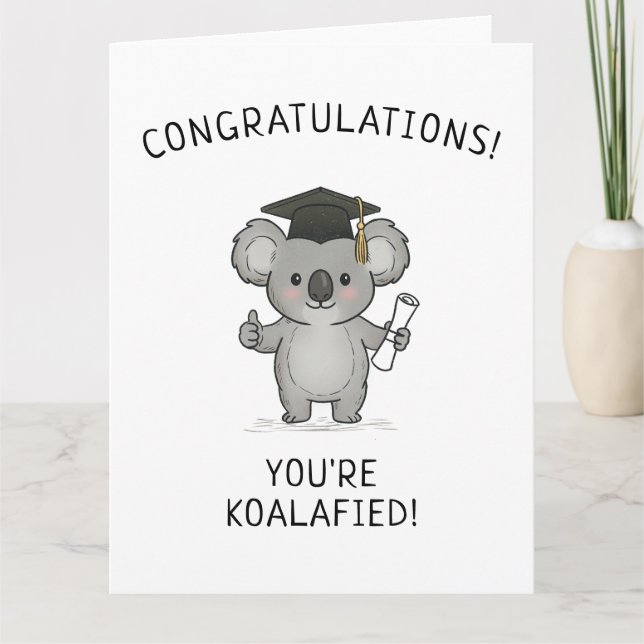 Rolig Koala-utexamineringsvits Nyutexaminerad Skäm Kort (Framsida)