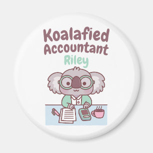 Rolig Koalafierad Redovisning Söt Koalabjörn Puns Magnet