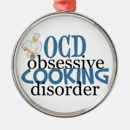 Rolig kock julgransprydnad metall