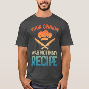 Rolig kockdesign för män kvinnor koka matlagning k t shirt