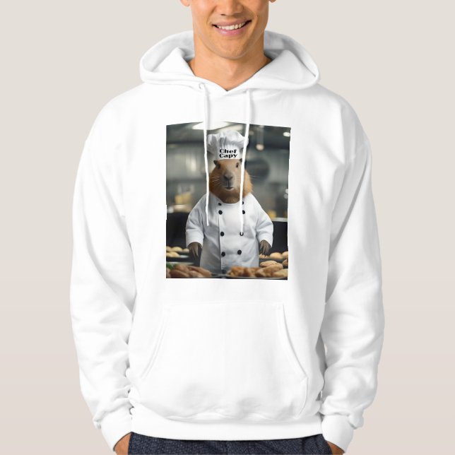 Rolig kockmössa capybara, herr hoodie (Framsida)