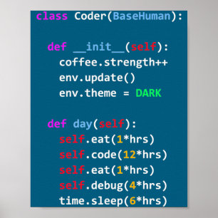 Rolig Kodning Python Cl Ät Kod Sova  Poster