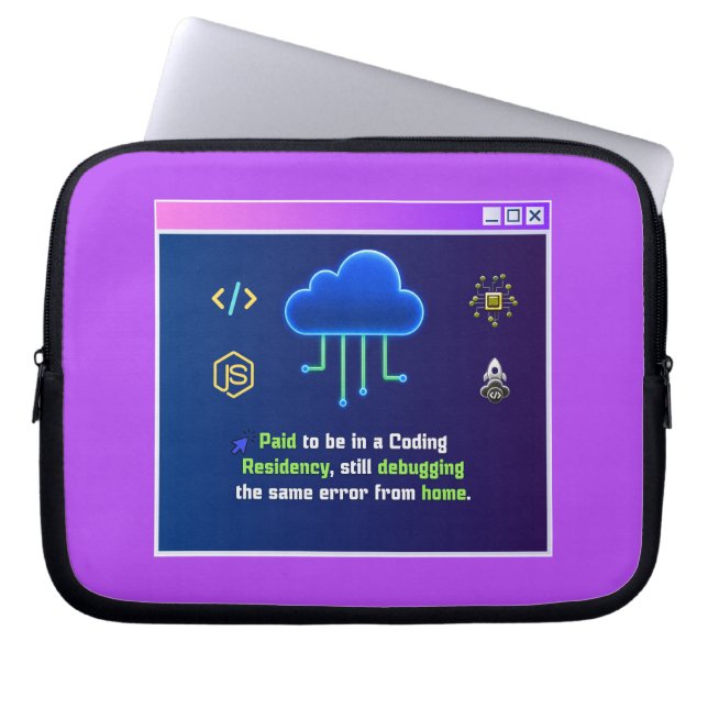 Rolig kodningsvistelse, Retro Synthwave Neon Hacke Laptop Fodral (Framsidan)