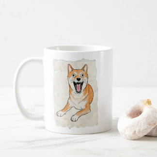Rolig kollegagåva - Internt skrikande Shiba Inu Kaffemugg