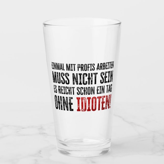Rolig kommentar om arbete och kollegor glaskopp (Framsida)