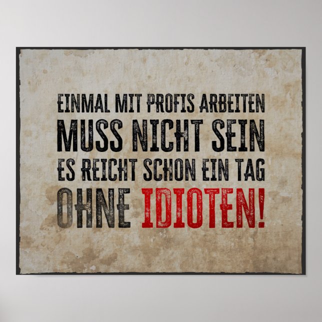 Rolig kommentar om arbete och kollegor poster (Framsidan)