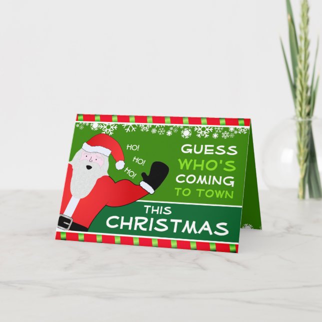 Rolig Kommer Hem Sång-samman Santa Helgkort (Framsida)