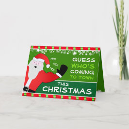 Rolig Kommer Hem Sjung-med Santa Helgkort