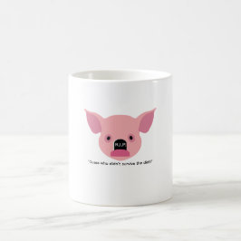 Rolig konceptuell kaffemugg med en gris