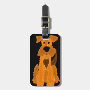 Rolig konst för AiredaleTerrierhund Bagagebricka