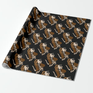 Rolig konst för Bassethundhund Presentpapper