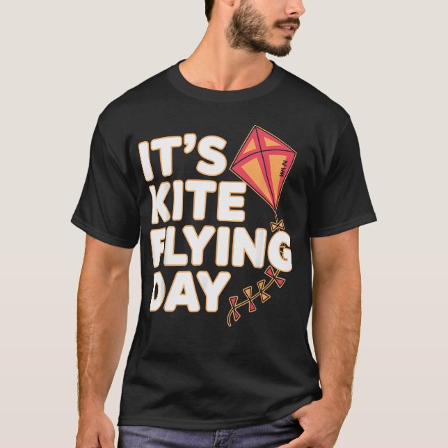 Rolig konst för drakflygning t shirt (Framsida)