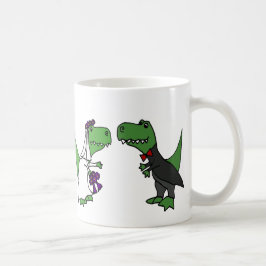 Rolig konst för T-rex Dinosaurbrud och Kaffemugg