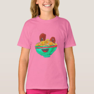 Rolig konst för tecknadspagettimeatballs tee shirt