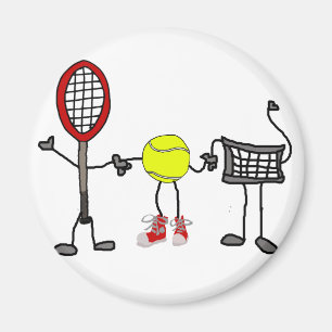 Rolig konst för tennisteckentecknad magnet