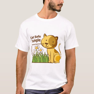 Rolig Konst Med Katt Säker Djungel Tabby Spindelpl T Shirt