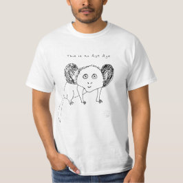 Rolig Konstig Aye Aye T-shirt - Dåligt Ritad Djur