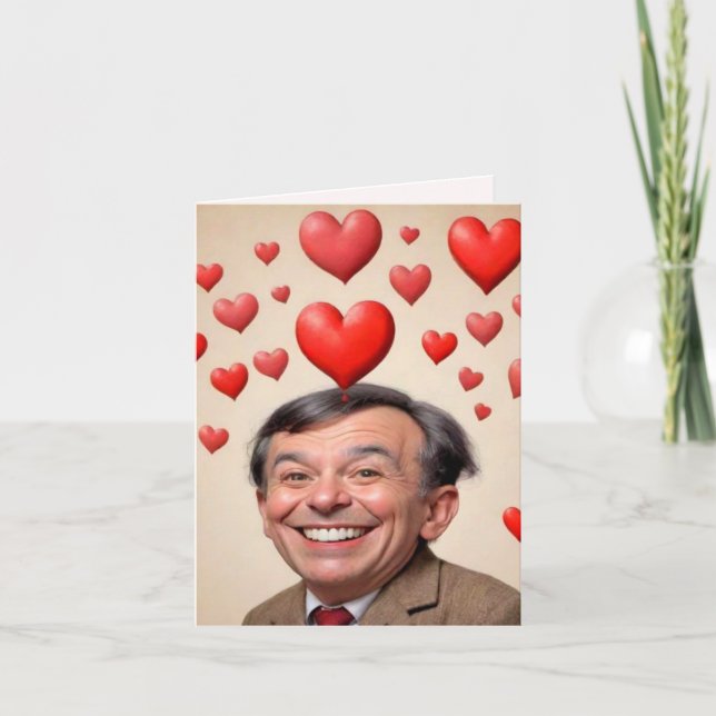 Rolig konstig romantisk kort (Framsida)