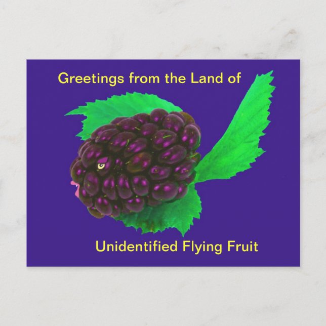 Rolig & Konstig vykort Oidentifierad flygande fruk (Framsida)