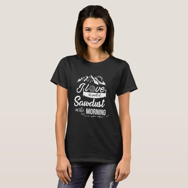 Rolig konstruktions-, woodworker- & t-shirt (Hel framsida)