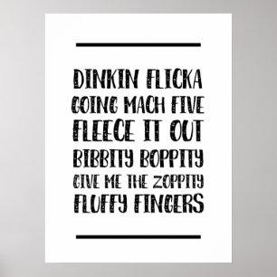 Rolig kontorscitationsteckenaffisch poster
