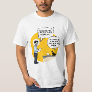 Rolig kontorskatthumor prestation recension meme t shirt