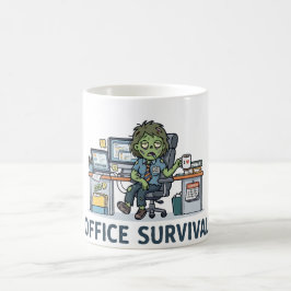 Rolig kontorszombie "Överlevnad på kontoret" Arbet Kaffemugg