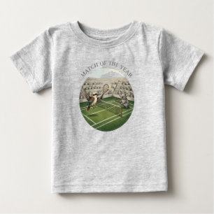 Rolig Kookaburra vs Koala Tennis Match Konst T Shirt