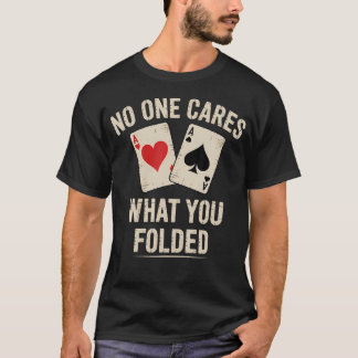 Rolig kort haj poker spelare ingen bryr sig om t shirt