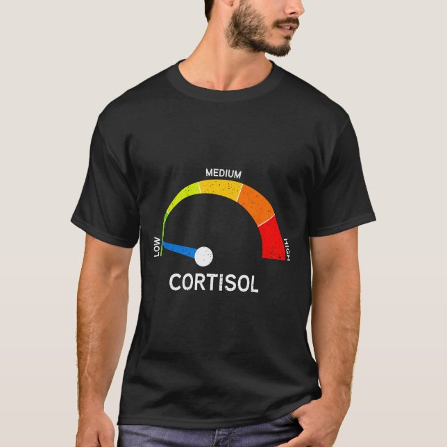 Rolig kortisolnivå hastighetsmätare stress meme  t shirt (Framsida)