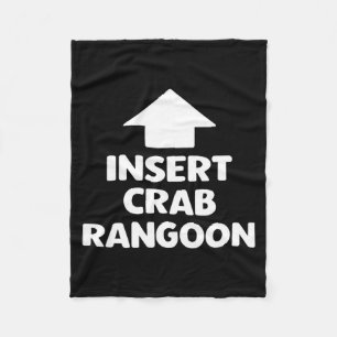 Rolig krabba Rangoon kläder _ Hilarious Foodie Fleecefilt