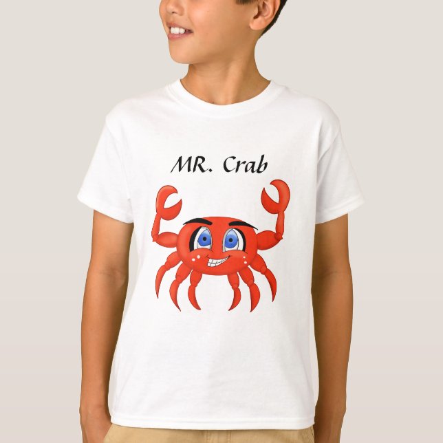 Rolig krabbaillustration t-shirt (Framsida)
