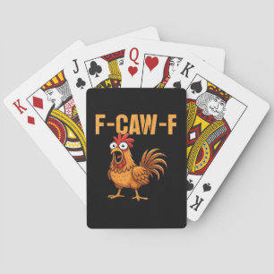 Rolig Kragehumor Gotisk F-Caw-F Casinokort