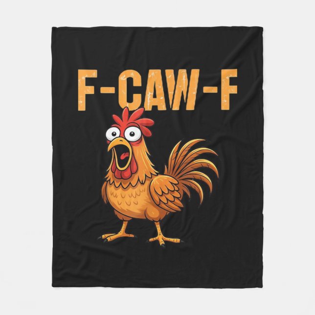 Rolig Kragehumor Gotisk F-Caw-F Fleecefilt (Framsidan)