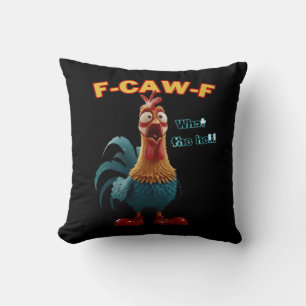 Rolig Kråka F-Caw-F Humor Gotisk Kudde