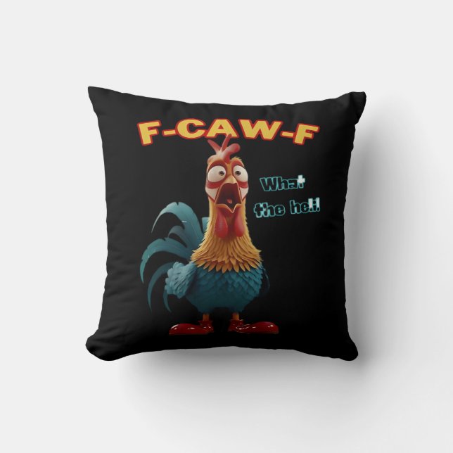 Rolig Kråka F-Caw-F Humor Gotisk Kudde (Framsida)