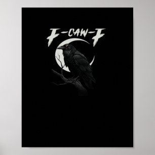 Rolig Kråka Retro Klassisk Stil Poster