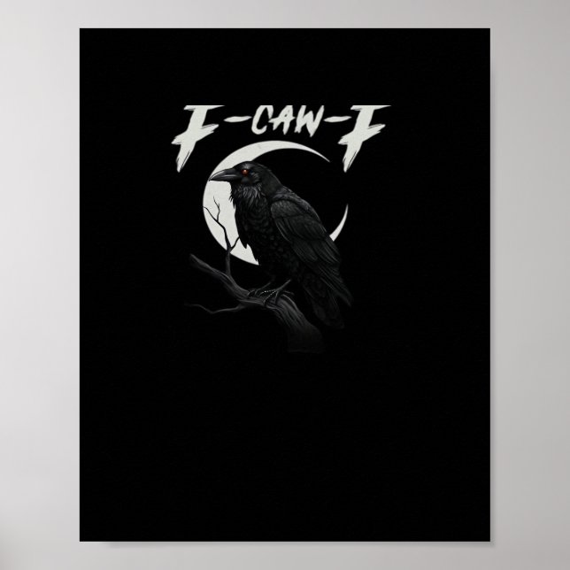 Rolig Kråka Retro Klassisk Stil Poster (Framsidan)