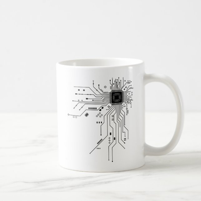 Rolig kretskort dator elektronik kaffemugg (Höger)