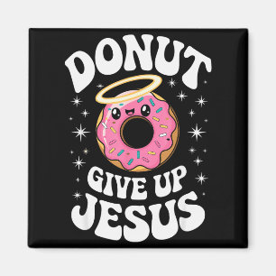 Rolig kristen donut söt tro humor retro Jesus Magnet