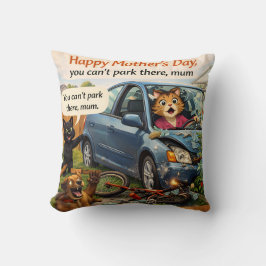 Rolig krock med katt på mors dag du får inte parke kudde