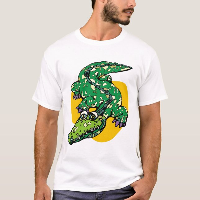 Rolig krokodil t shirt (Framsida)