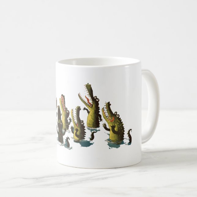 rolig krokodilmugggåva kaffemugg (Framsida höger)
