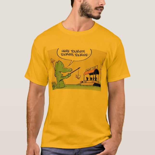Rolig krokodiltecknadskjorta tee (Framsida)